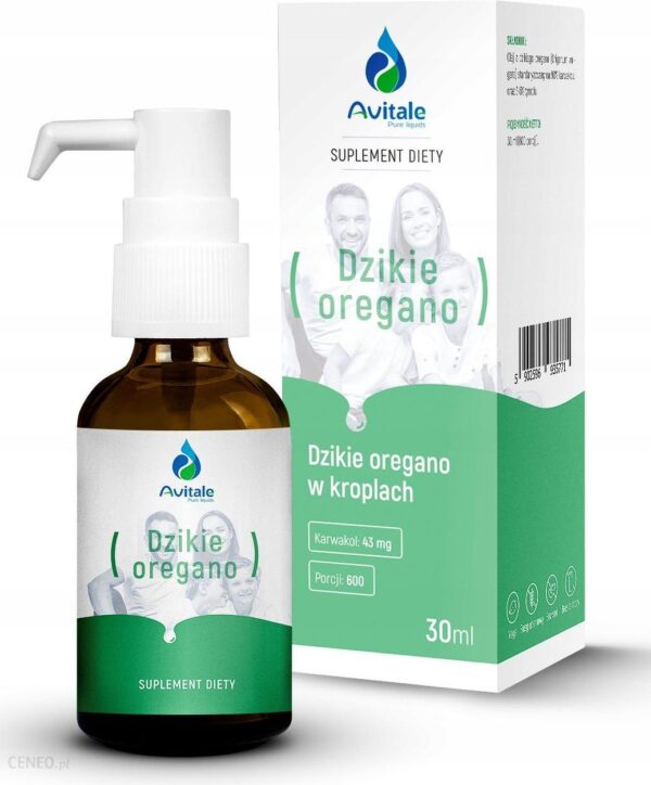 Avitale Dzikie Oregano 100% Czysty Naturalny Olej W Kroplach 30Ml