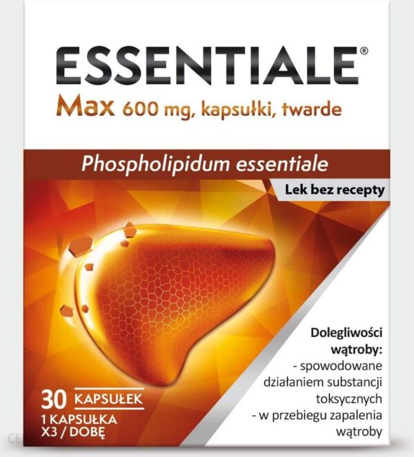 Essentiale Max na wątrobę 600mg 30 kaps.