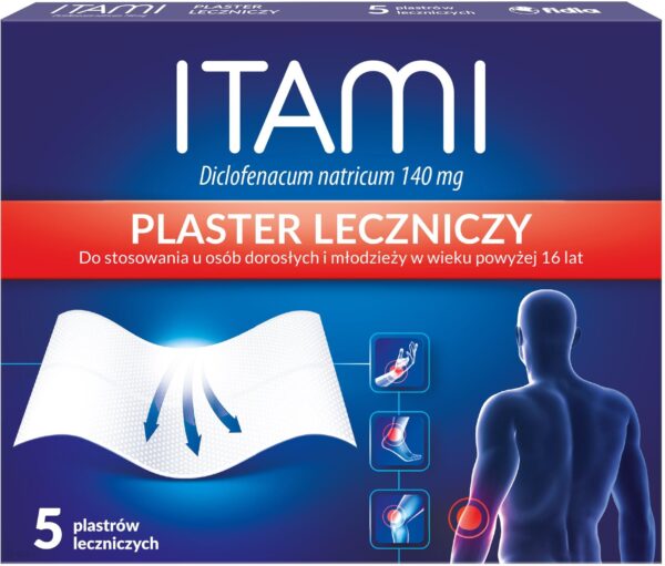 Itami plaster leczniczy 140mg 5 szt.