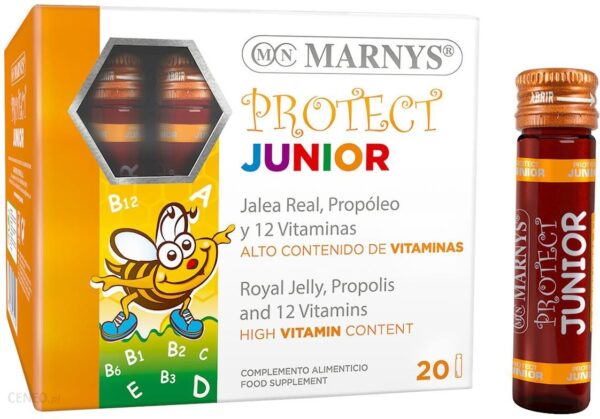 Marnys MLECZKO PSZCZELE Protect Junior DLA DZIECI + WITAMINY 20 szt