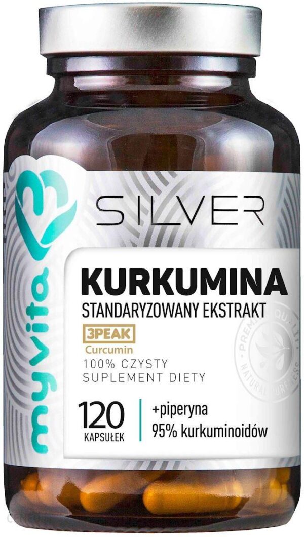 MYVITA Silver Kurkumina standaryzowany ekstrakt + piperyna 95% kurkuminoidów 120 kaps