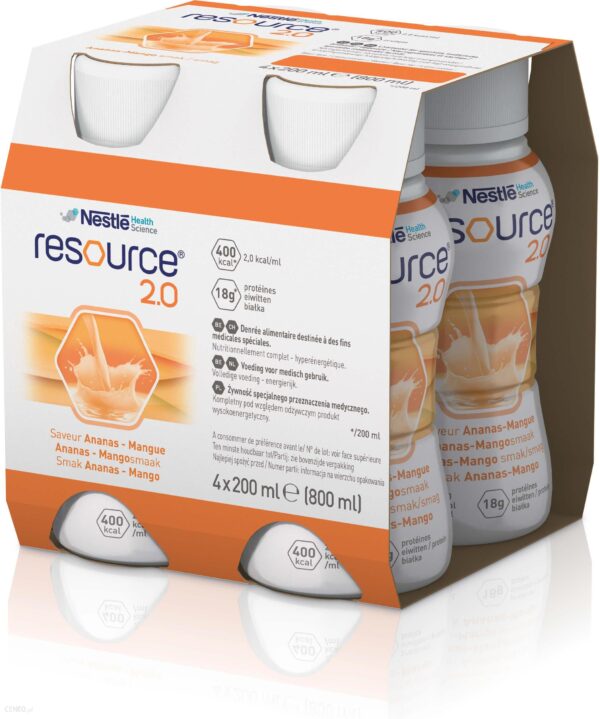 Nestle Resource 2.0 ananas i mango 4x200 ml