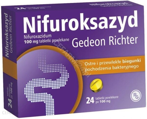 Nifuroksazyd Richter 100mg 24 tabl.