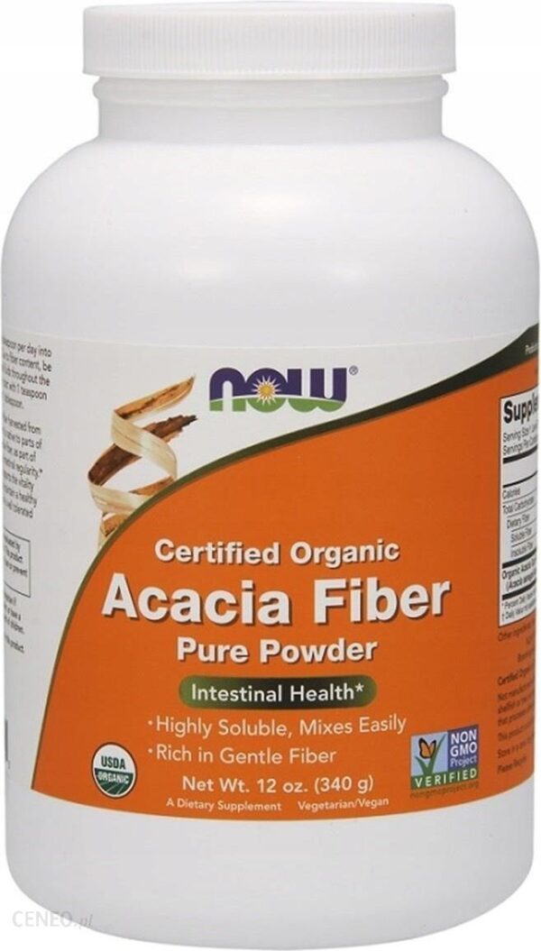 Now Foods Akacja Błonnik Organiczny Proszek 340G
