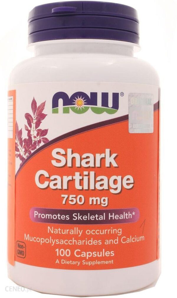 Now Foods Chrząstka Rekina Shark Cartilage 750mg 100 kaps