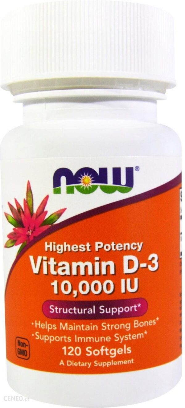 Now Foods Vitamin D3 10000IU 120 kaps.
