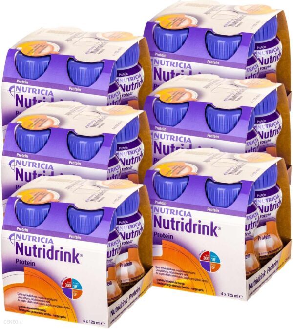 Nutridrink Protein preparat odżywczy smak brzoskwinia mango 24X125 ml