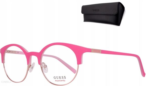 OPRAWKI DAMSKIE GUESS GU3025 RÓŻOWE OKRĄGŁE