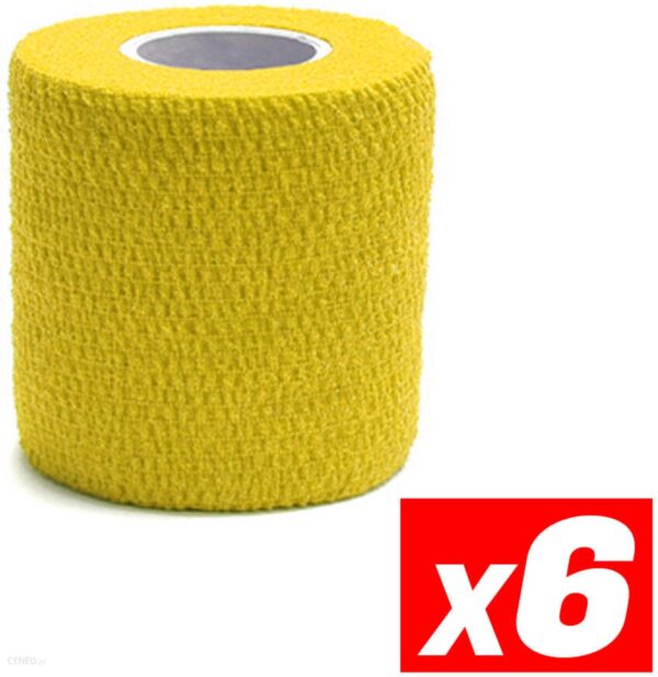 RINAT COHESIVE TAPE Spójna sportowa taśma kompresyjna Żółty 6szt.