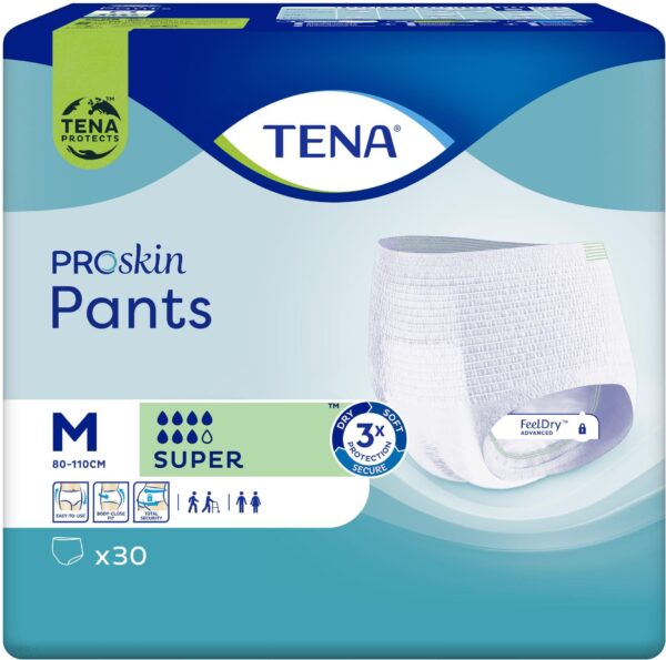 TENA Pants Proskin Super M Majtki Chłonne 30szt