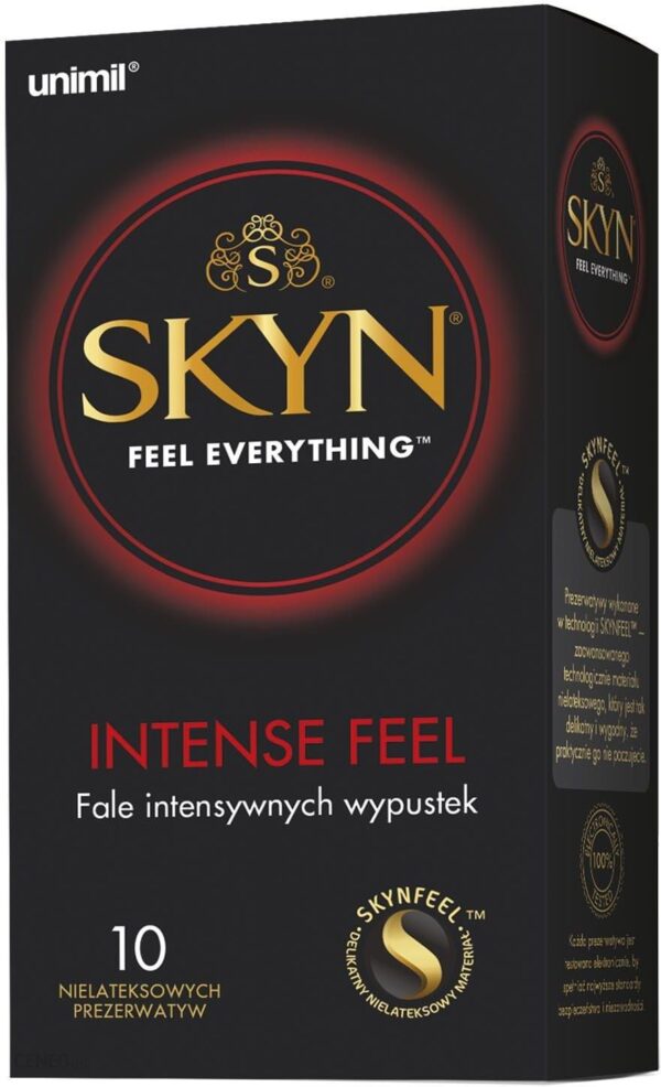 Unimil Skyn Intense Feel Prezerwatywy Nielateksowe Z Wypustkami 10Szt